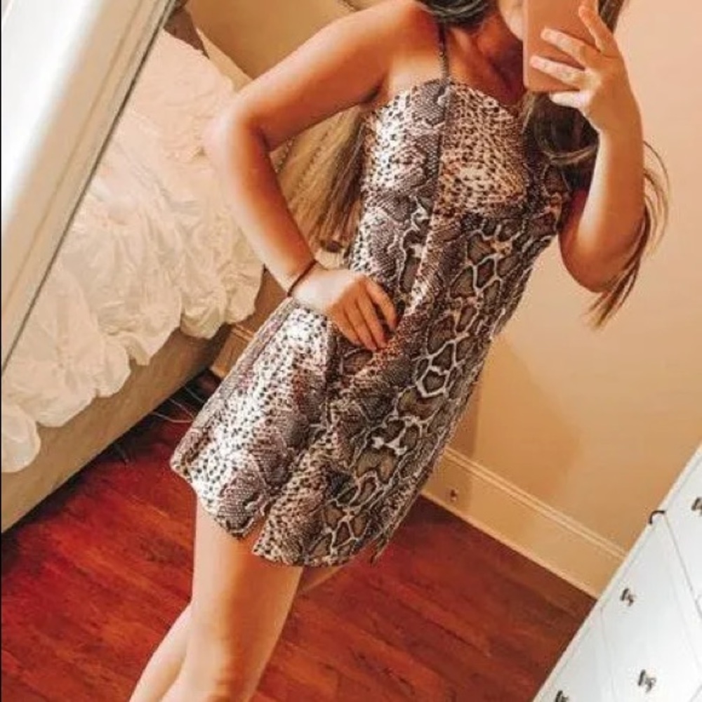 Wilde Fable Snake Print Dress